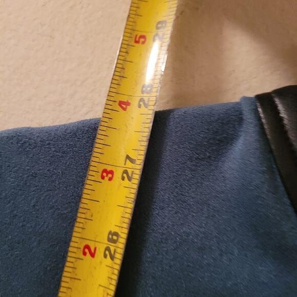 Lemongrass Womens Peacock Contrast Faux Suede Jacket Blazer Top Size XL - Picture 8 of 13